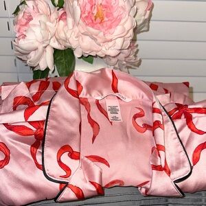 Glazed satin regular, large pajama set from Victoria's Secret.